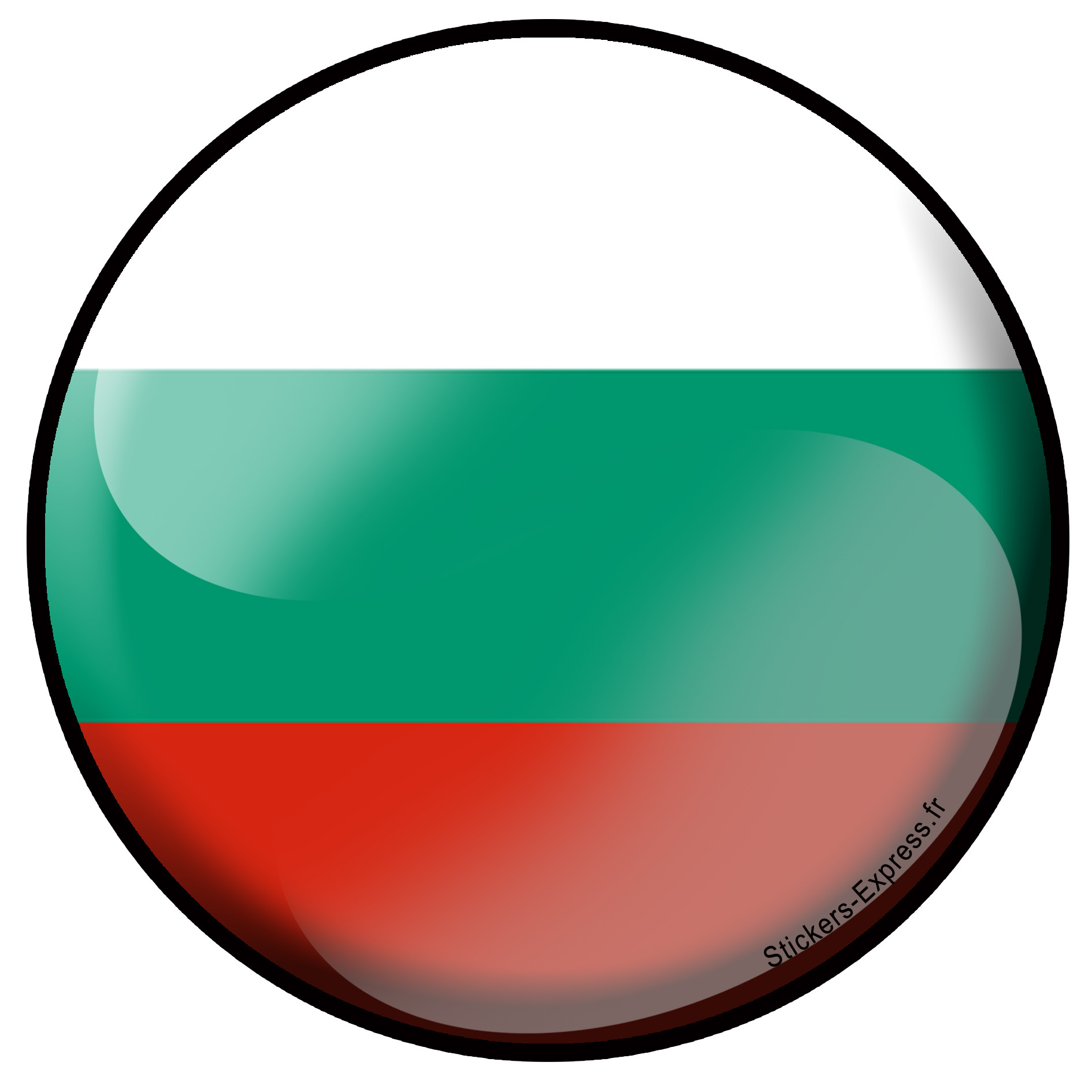 Bulgarie rond - 15x15cm - Sticker/autocollant