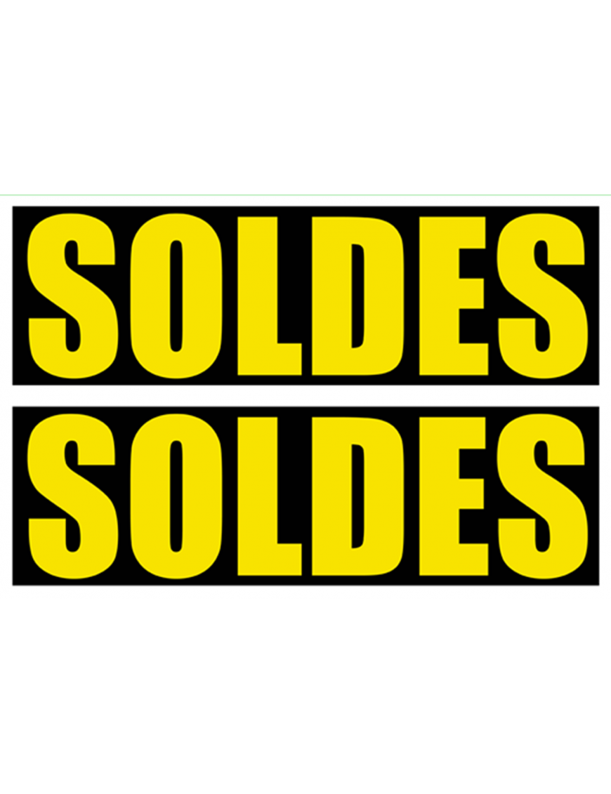 Soldes Impact Jaune et Noir (2 fois 29x9.5cm) - Sticker/autocollant