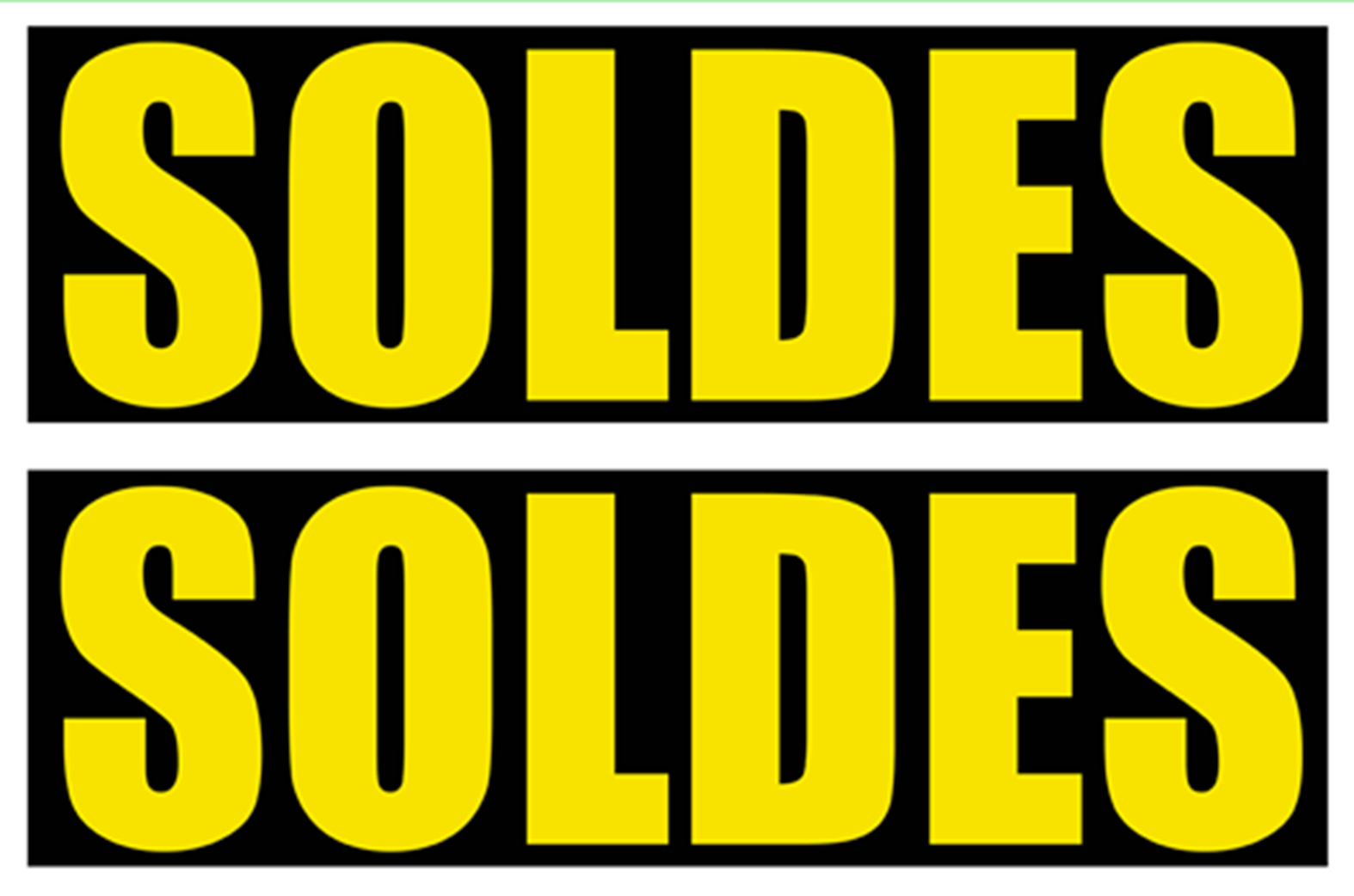 Soldes Impact Jaune et Noir (2 fois 29x9.5cm) - Sticker/autocollant