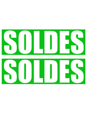 Soldes Impact Vert (2 fois 29x9.5cm) - Sticker/autocollant