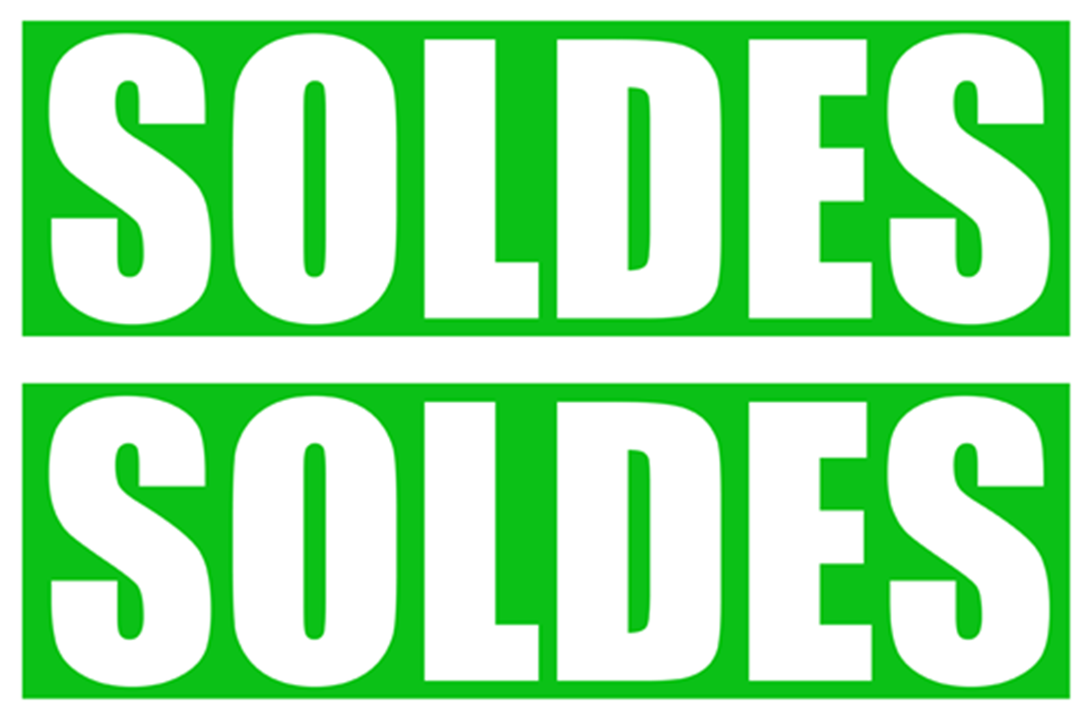 Soldes Impact Vert (2 fois 29x9.5cm) - Sticker/autocollant