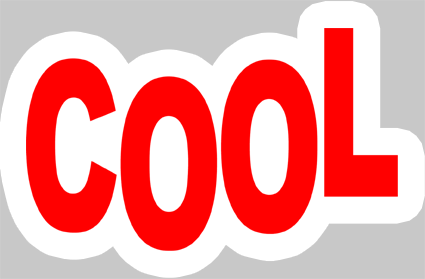 cool - 15x9.5cm - Sticker/autocollant