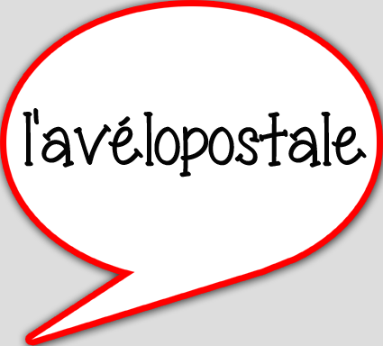 l'avélopostale - 10x9cm - sticker/autocollant