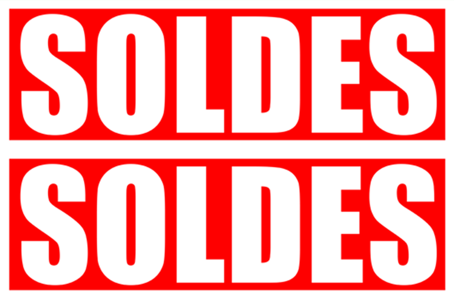 Soldes Impact Rouge (2 fois 29x9.5cm) - Sticker/autocollant