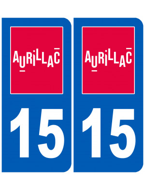 immatriculation Aurillac 15 - Sticker/autocollant