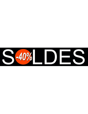 Soldes Design 40% (21x4,4cm) - Sticker/autocollant