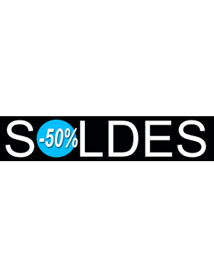 Soldes Design 50% (21x4,4cm) - Sticker/autocollant