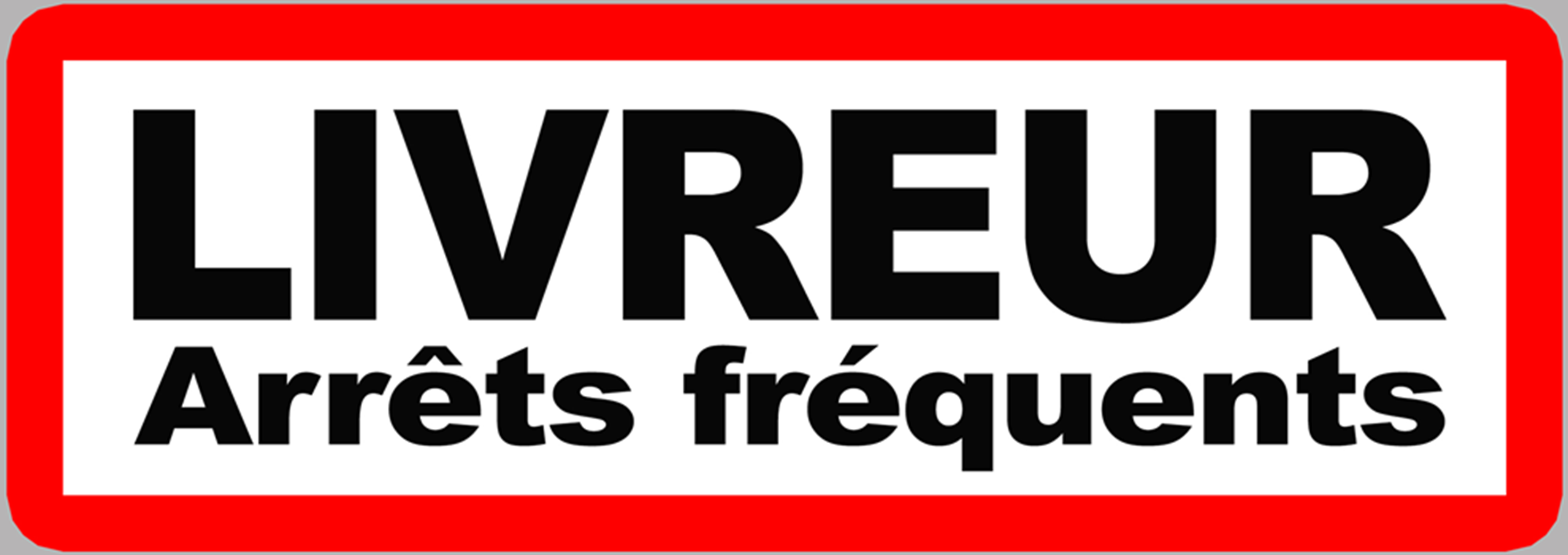 Livreur arrêts fréquents - 29x10cm - Sticker/autocollant