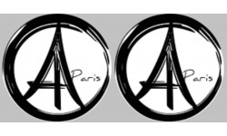 Paris - 2fois 5cm - Sticker/autocollant