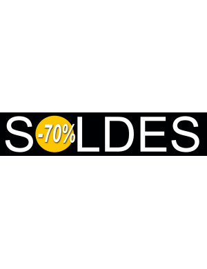 Soldes Design 70% (21x4,4cm) - Sticker/autocollant