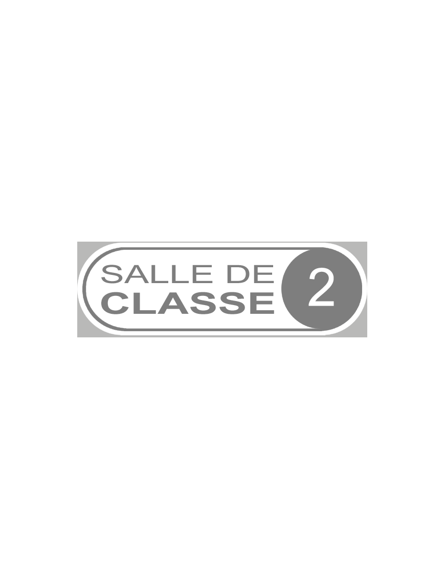 salle de classe 2 - 20x6.5cm - Sticker/autocollant