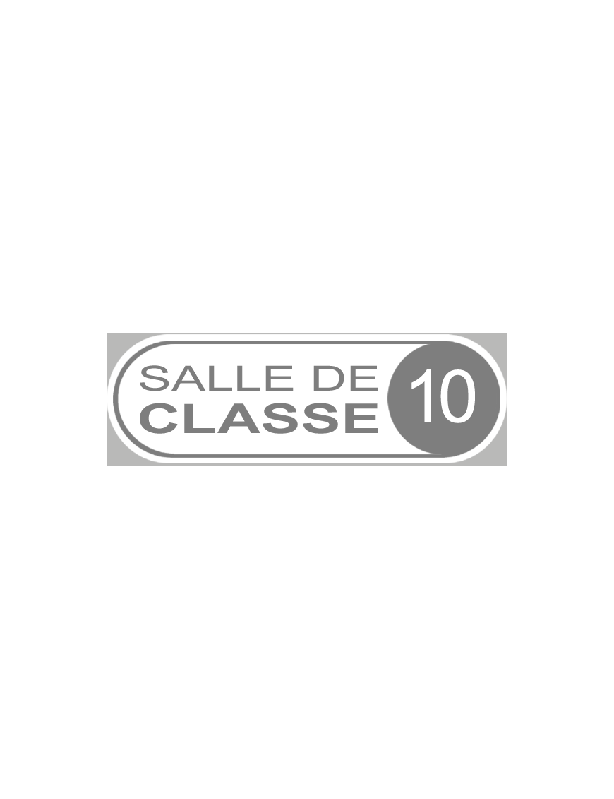 salle de classe 10 - 20x6.5cm - Sticker/autocollant