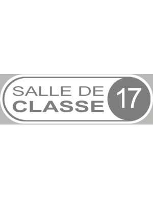 salle de classe 17 - 20x6.5cm - Sticker/autocollant