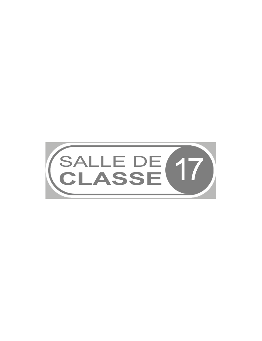 salle de classe 17 - 20x6.5cm - Sticker/autocollant