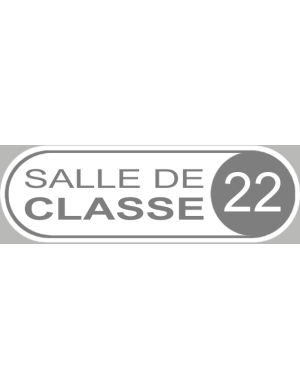 salle de classe 22 - 20x6.5cm - Sticker/autocollant