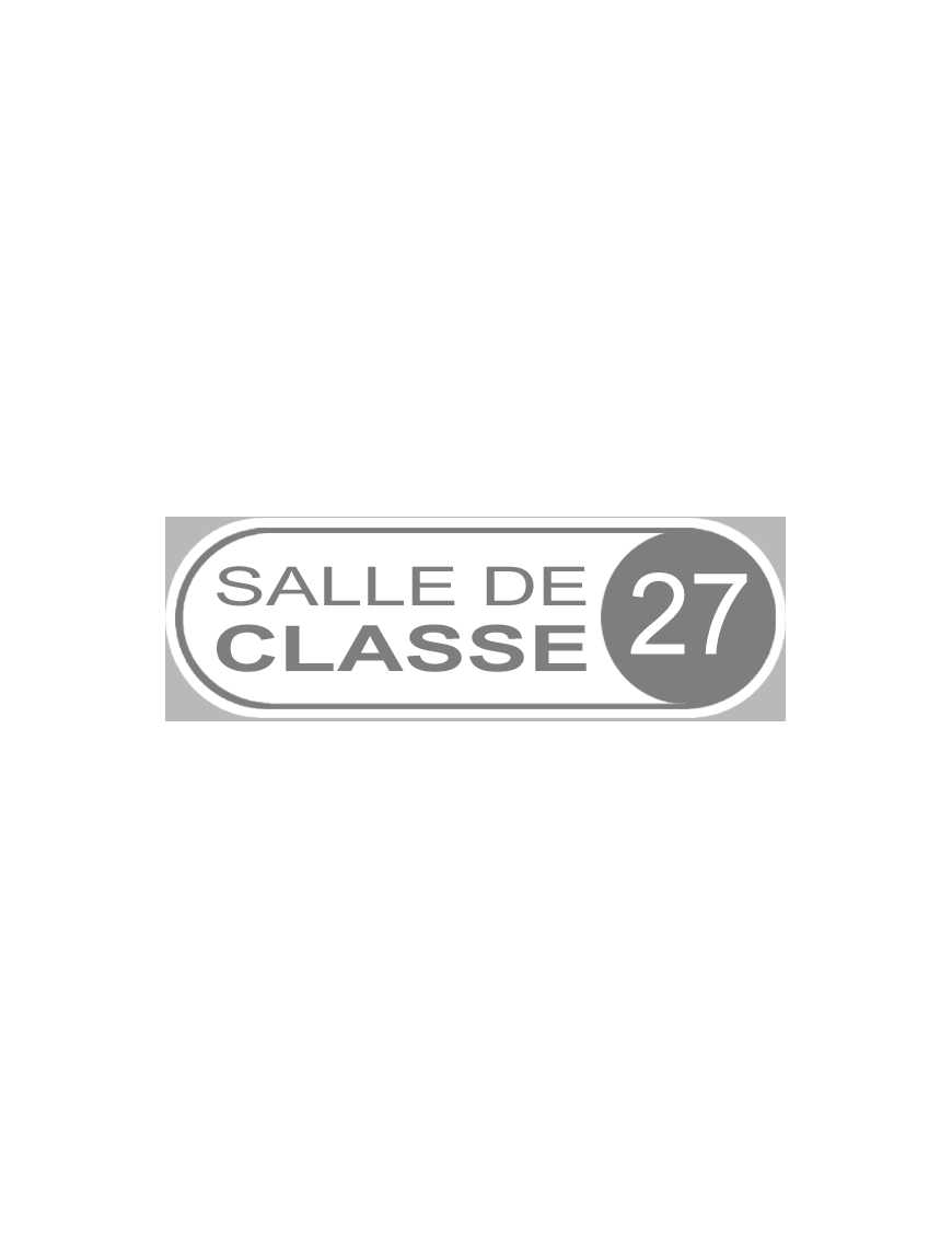 salle de classe 27 - 20x6.5cm - Sticker/autocollant