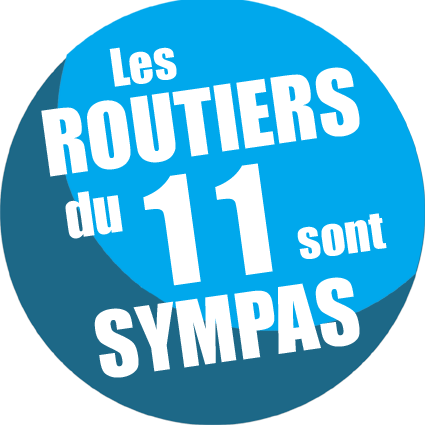 les routiers 11 de l'Aude sont sympas - 15cm - sticker/autocollant