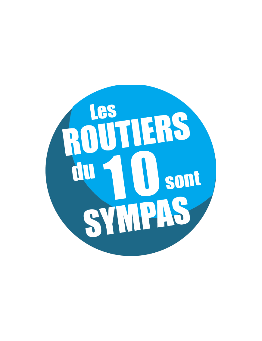 les routiers 10 de l'Aube sont sympas - 15cm - sticker/autocollant