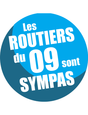 les routiers 09 de l'Ariège sont sympas - 10cm - sticker/autocollant