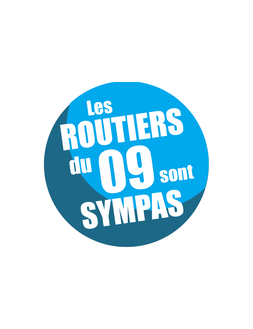 les routiers 09 de l'Ariège sont sympas - 10cm - sticker/autocollant