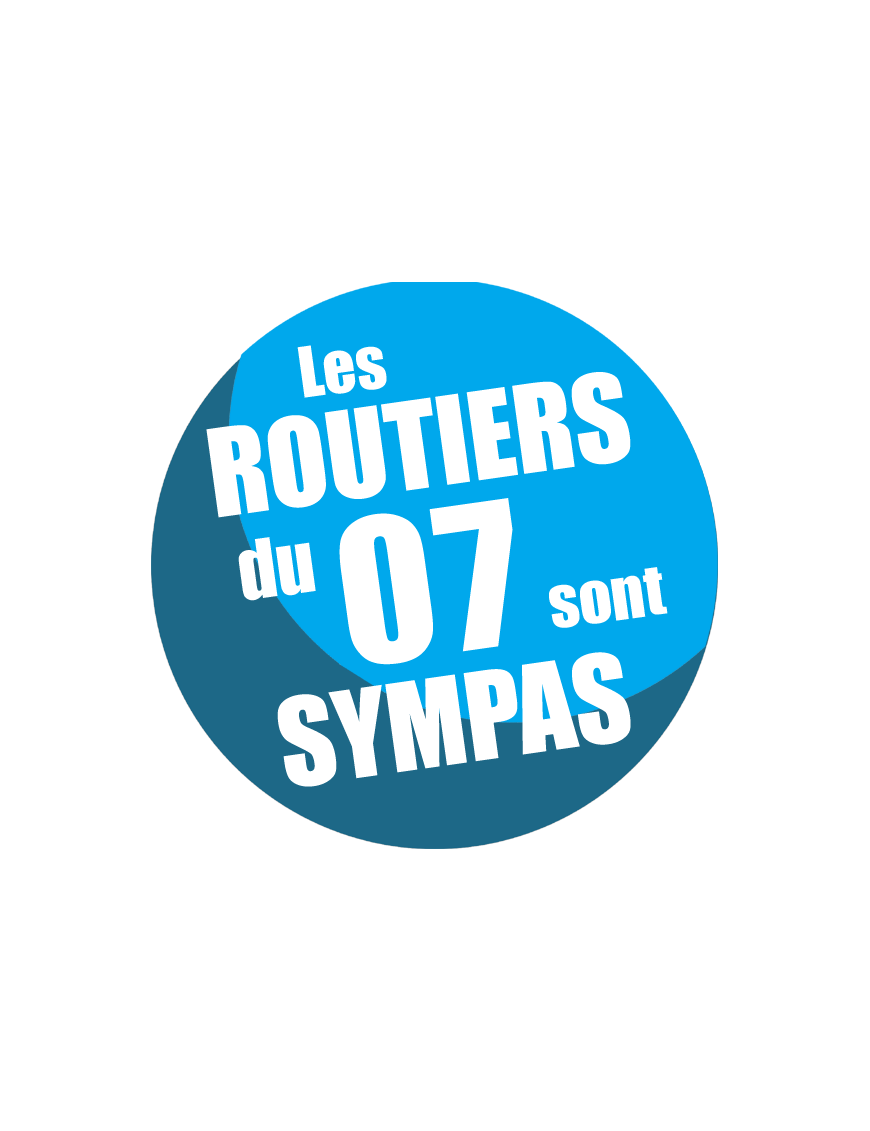 les routiers 07 de l'Ardèche sont sympas - 10cm - sticker/autocollant