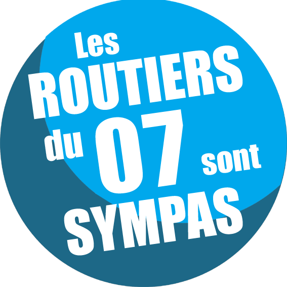 les routiers 07 de l'Ardèche sont sympas - 10cm - sticker/autocollant