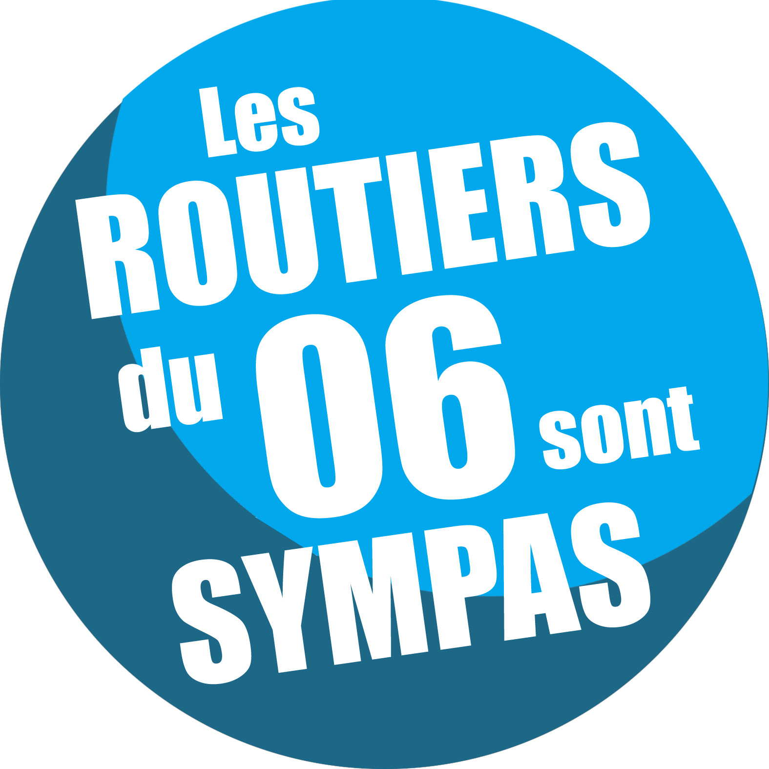 les routiers 06 des Alpes Maritimes sont sympas - 15cm - Sticker/autocollant