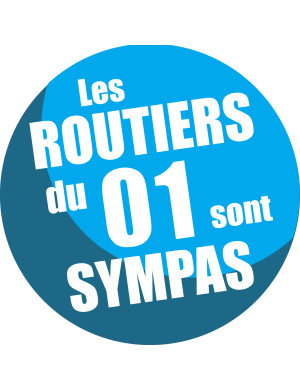 les routiers 01 de l'Ain sont sympas - 20cm - sticker/autocollant