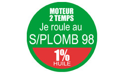 SANS PLOMB 98 mélange 1 pourcent - 5cm - Sticker/autocollant