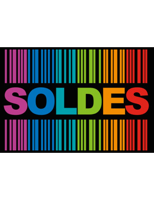 Solde Ambiance Code Barre Noir (30x20,5cm) Sticker/autocollant