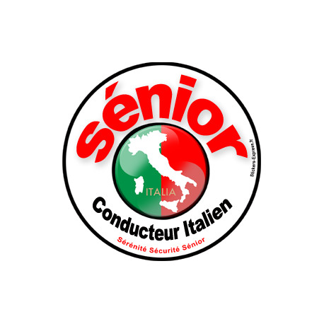 conducteur Sénior Italie - 10cm - Sticker/autocollant