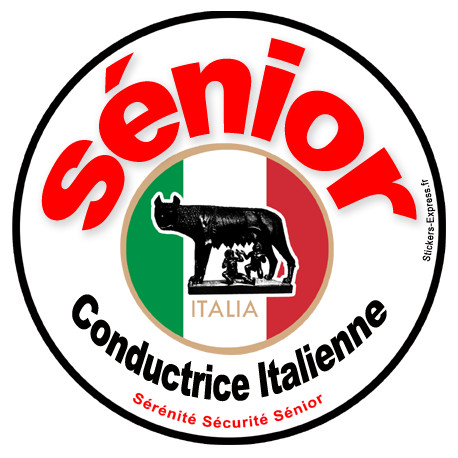 conductrice Sénior Italienne - 15cm - Sticker/autocollant