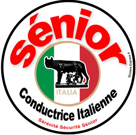 conductrice Sénior Italienne - 15cm - Sticker/autocollant