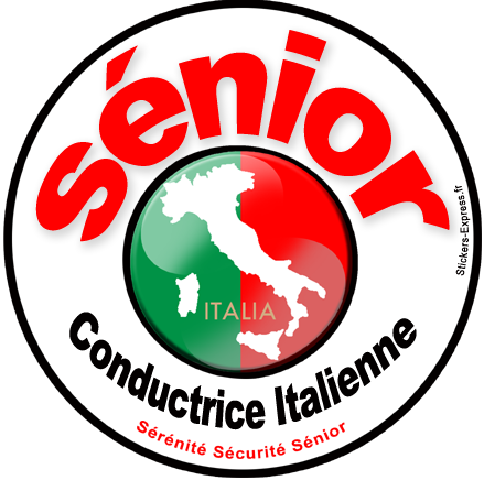 conductrice Sénior Italienne- 10cm - Sticker/autocollant