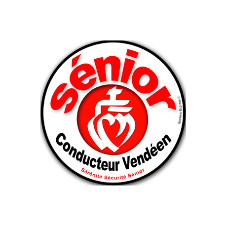 conducteur sénior Vendéen - 15cm - Sticker/autocollant