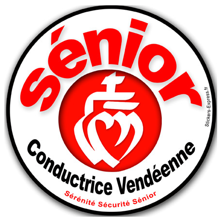 conductrice Sénior Vendéenne - 10cm - Sticker/autocollant