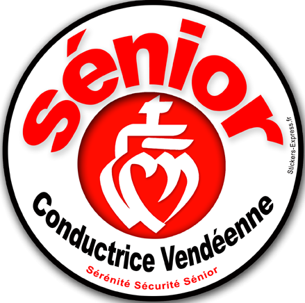 conductrice Sénior Vendéenne - 10cm - Sticker/autocollant