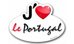 j'aime le Portugal - 5x3.7cm - Sticker/autocollant