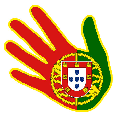 main Portugaise - 10x10cm - Sticker/autocollant