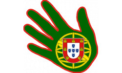 main Portugaise verte - 5x5cm - Sticker/autocollant