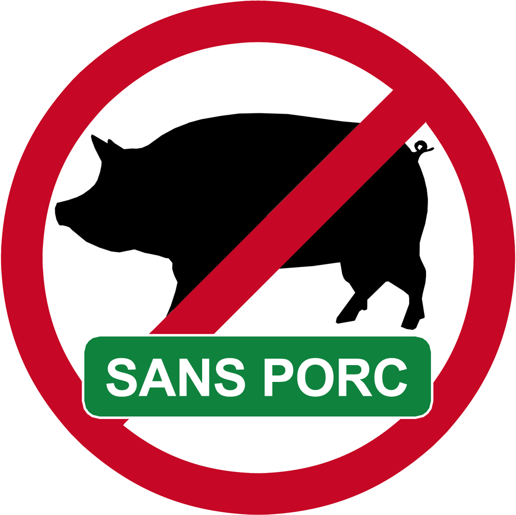 Sans porc  - 20x20cm - Sticker/autocollant