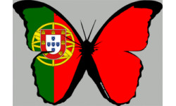 effet papillon Portugais - 10x7cm - Sticker/autocollant