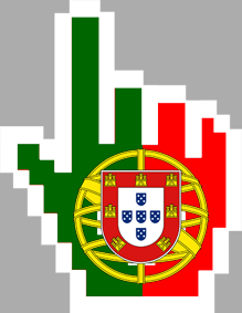 Curseur main Portugaise - 27x21cm - Sticker/autocollant