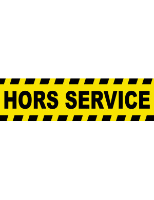 Hors service - 29x8cm - Sticker/autocollant