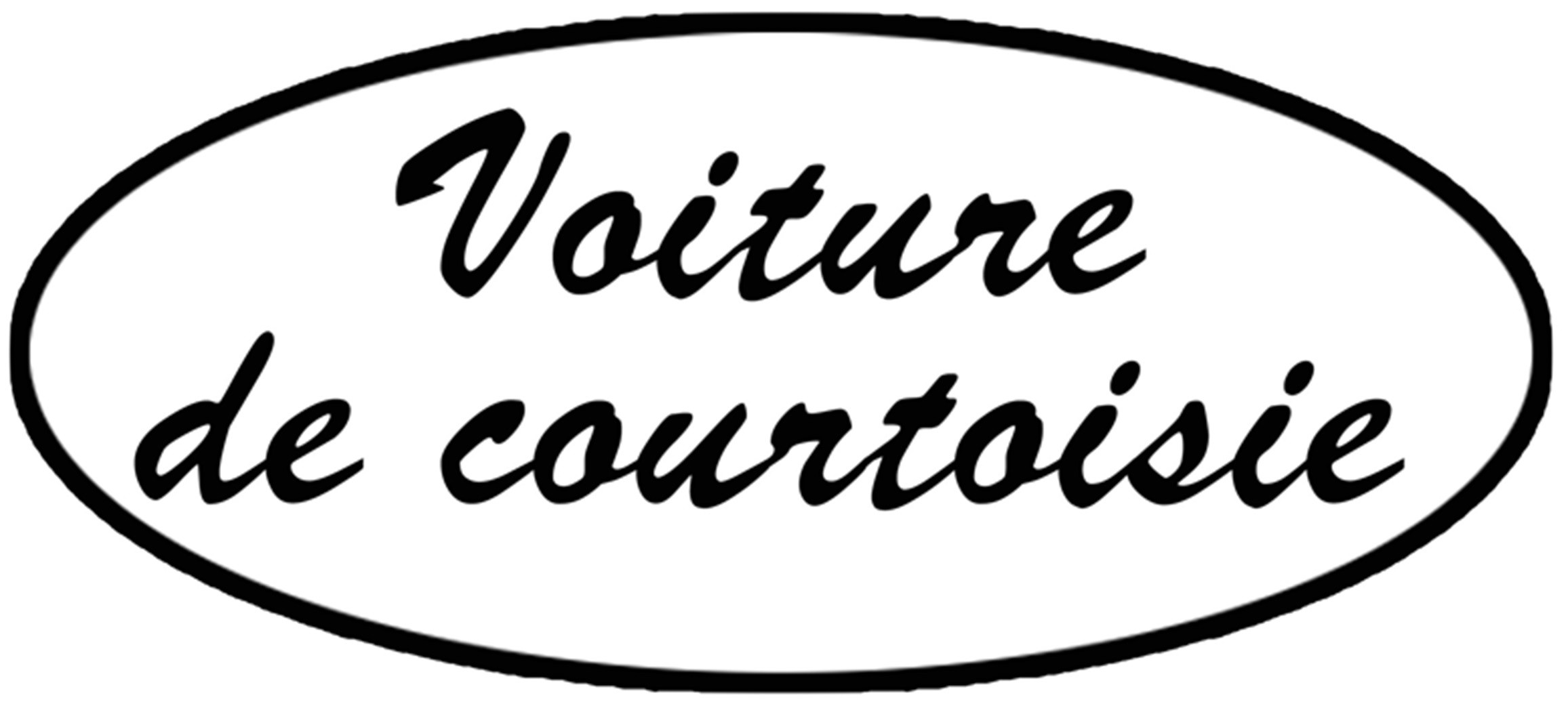 Voiture de Courtoisie (20x9cm) - Sticker/autocollant