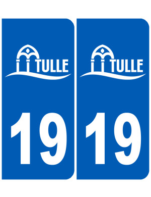 immatriculation Tulle 19 - Sticker/autocollant