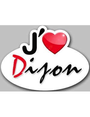 j'aime Dijon (15x11cm) - Sticker/autocollant