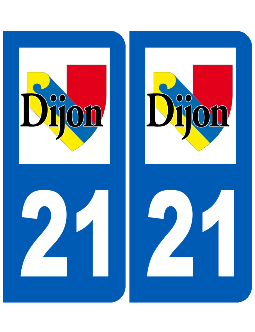 immatriculation Dijon 21 - Sticker/autocollant