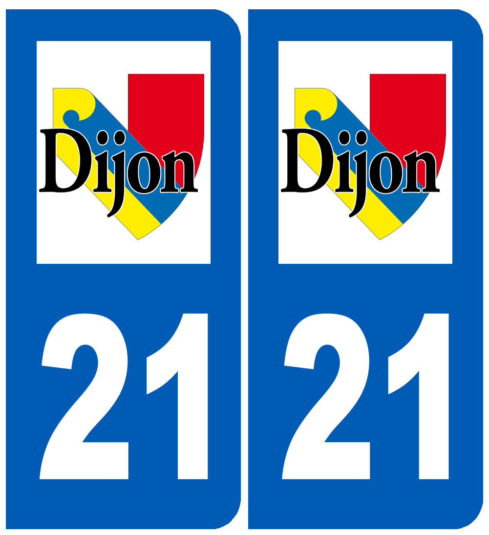 immatriculation Dijon 21 - Sticker/autocollant