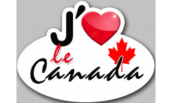 J'aime le Canada - 5x3.7cm - Sticker/autocollant